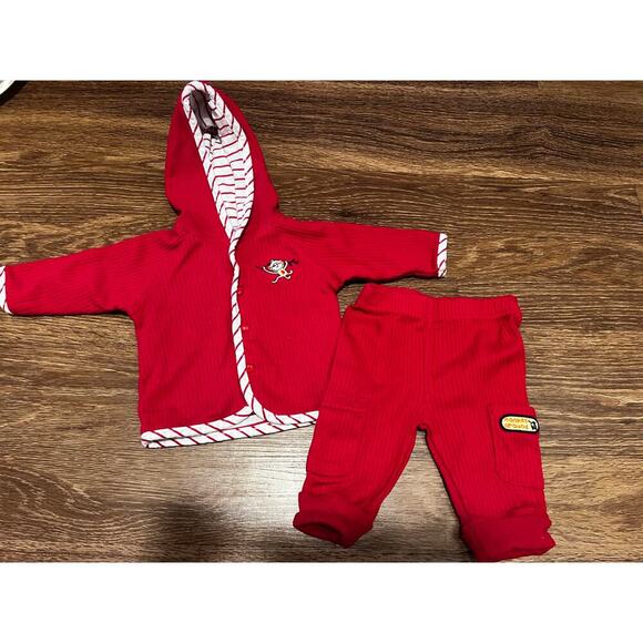 Vintage Baby Connection Red ribbed two piece set - Picture 1 of 7